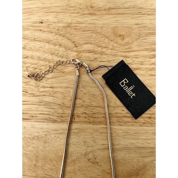 Ballet Fringe Pine Needle Shimmering Gold-tone Rods Fashion Statement Necklace - Picture 7 of 10